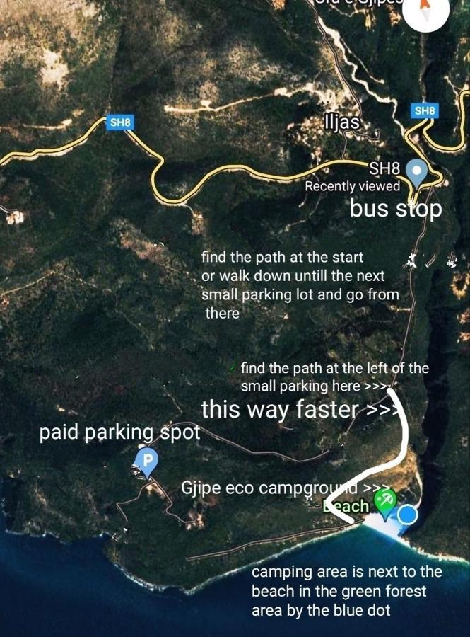 Gjipe Eco Campground Vuno Eksteriør bilde